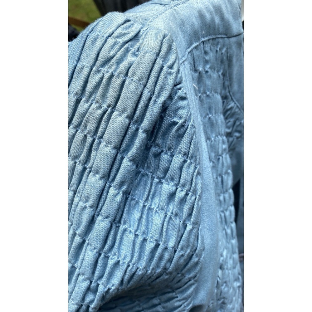 NWT Gene Ewing Bis Jacket Womens Size M California Sunwash Wrinkle Rich Denim - Picture 10 of 10